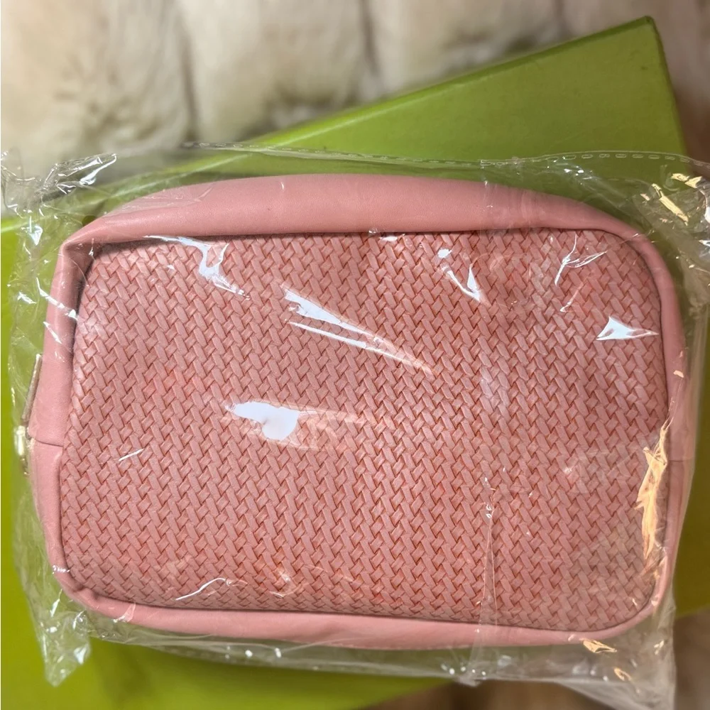 Pink Woven Women's Pen Pouch